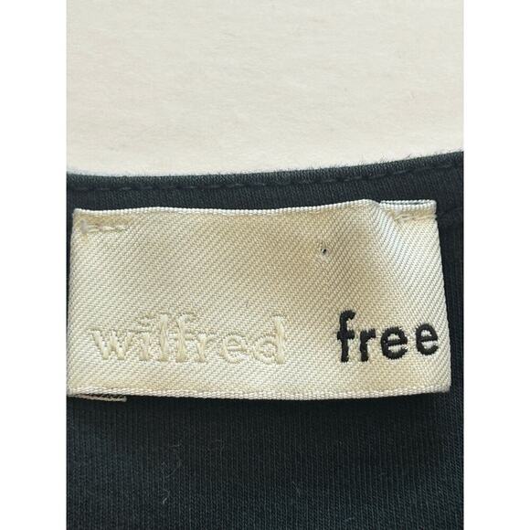 Wilfred free black long sleeve cotton stretch lace up Mayowa bodysuit size L - Picture 5 of 11